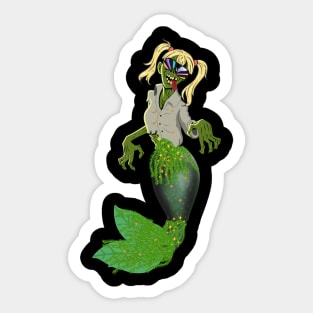 Wacky Halloween  Mermaid Zombie Sticker